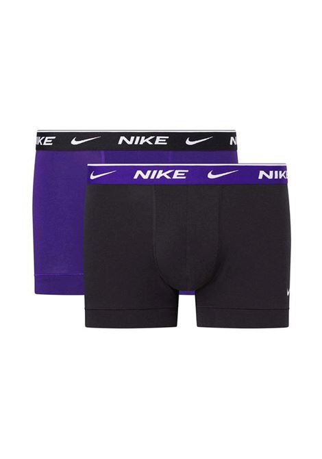 Boxer Nike Underwear Eday Cotton Stretch 2 Pack Nero Viola Uomo NIKE UNDERWEAR | Intimo | KE1085-1ME